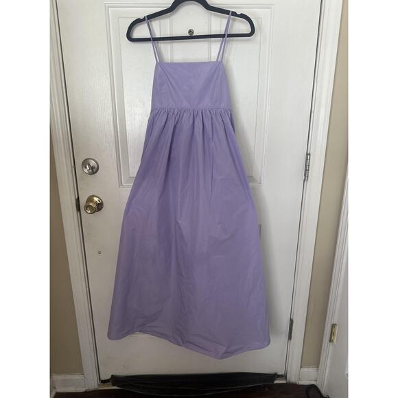 Banana Republic Dress Womens 10 Purple Rose Empire Maxi Square Neck Boho Resort - Picture 4 of 10